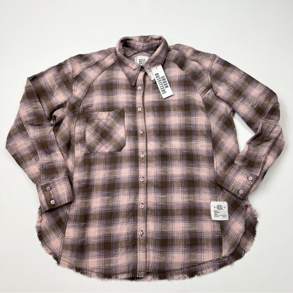 NEW! Women’s BDG Long Sleeve Flannel/Plaid Button Down Shirt Size XS W/Tags - Picture 1 of 6